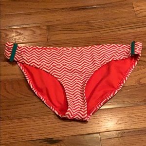 Xhilaration orange white bikini bottoms medium